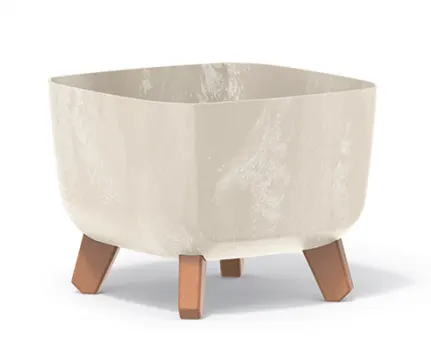 Osłonka plastikowa na nóżkach Gracia Square Beton Effect 24 cm