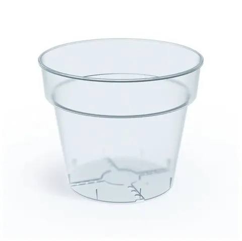 Doniczka plastikowa Planti Przezroczysta 12,4 cm