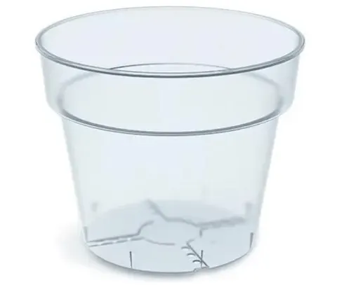 Doniczka plastikowa Planti Przezroczysta 19,5 cm