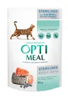 OptiMeal Sterilised Saszetka Karma Mokra dla Kota Łosoś i Borówki 85g