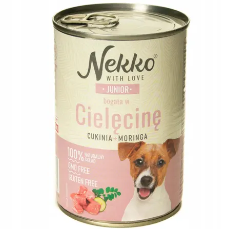 Karma Nekko P/Pies 400g Junior Cielęcina/Cukinia/Moringa NEK 3367