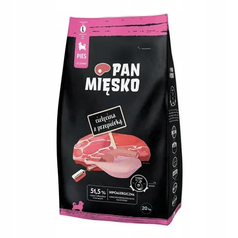 Karma sucha Pan Mięsko Pies Cielęcina Z Przepiórką 20kg
