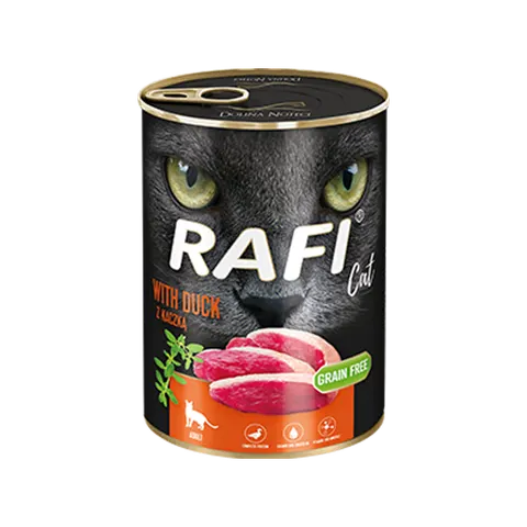 Karma mokra Dolina Noteci Rafi Cat Kaczka 400g