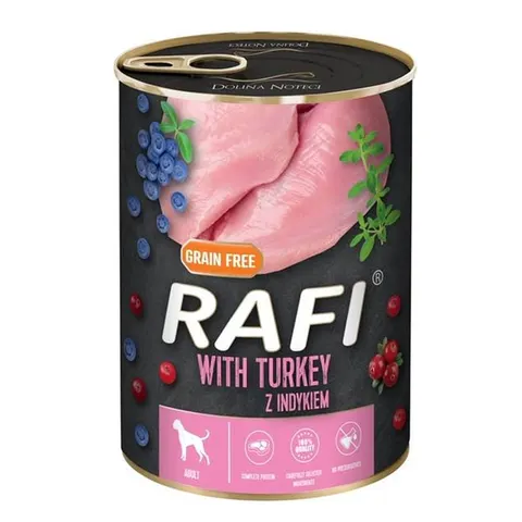 Mokra karma dla psa Rafi z indykiem 800 g