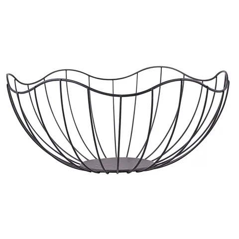 KOSZYK METALOWY KWIAT 28X12 CM CZARNY