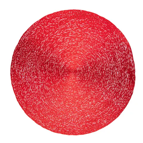 MATA STOŁOWA OKRĄGŁA PVC 38 CM CZERWONA