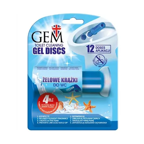 GEM Żelowe krążki do toalety OCEAN XXL (12 aplikacji), 75 ml
