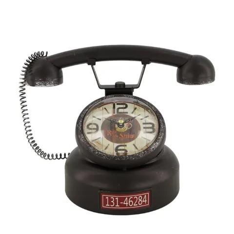 Zegar Stojący Telefon Vintage DIJK Natural Colletions - 26x16x19cm