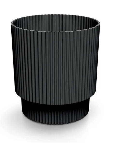 Doniczka plastikowa Milly Round Węgiel 16,8 cm