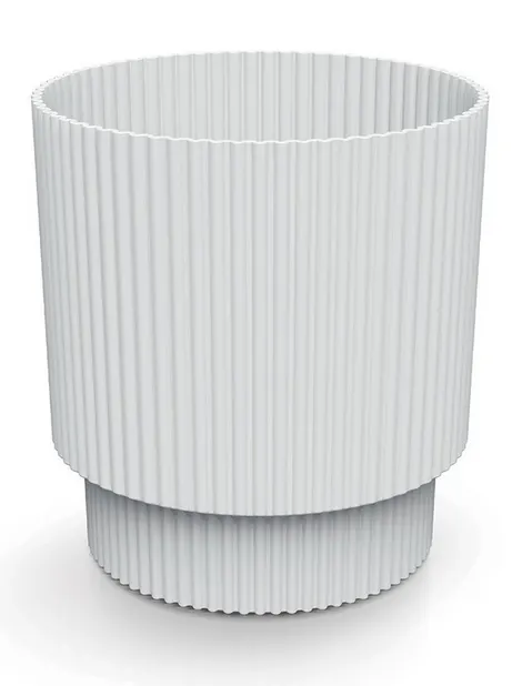 Doniczka plastikowa Milly Round Biała 19,5 cm