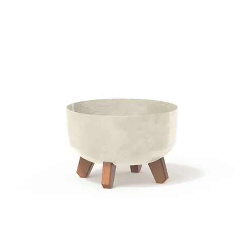 Osłonka plastikowa na nóżkach Gracia low beton Effect Kremowy 23,5 cm