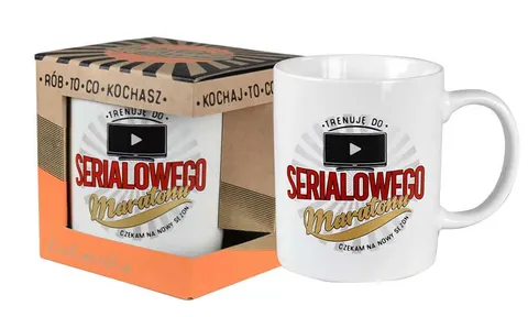 Kubek porcelanowy Premium "Serialowy Maraton" 300 ml