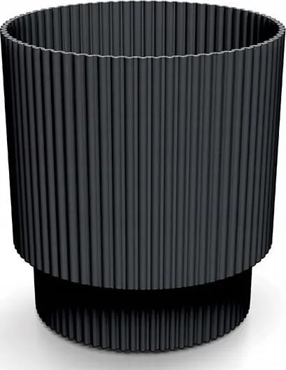 Doniczka plastikowa Milly Round węgiel 13 cm