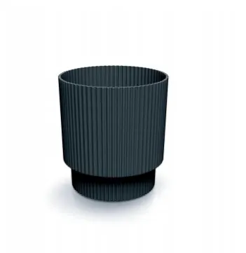 Doniczka plastikowa Milly Round antracyt 15 cm