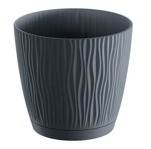 Doniczka SANDY P DSY190P z podstawką antracyt 18,8 cm Prosperplast