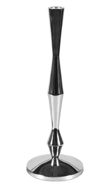 Deluxe świecznik niklowany 4B na stożkową świecę - 34 cm