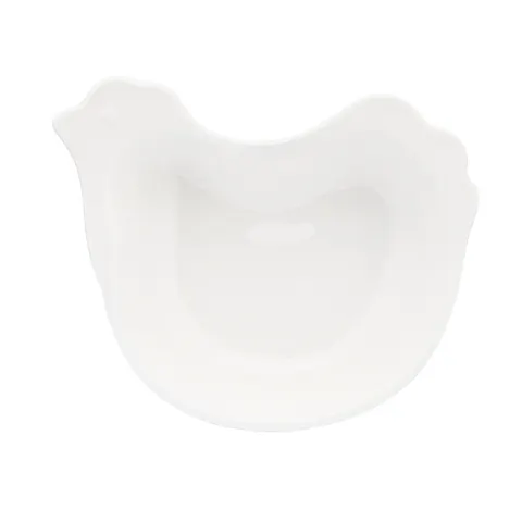 NACZYNIE KURKA 17,5X14,5X4 CM PORCELANA KREMOWA
