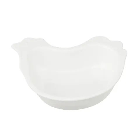 NACZYNIE KURKA 14x11x3 cm PORCELANA KREMOWA