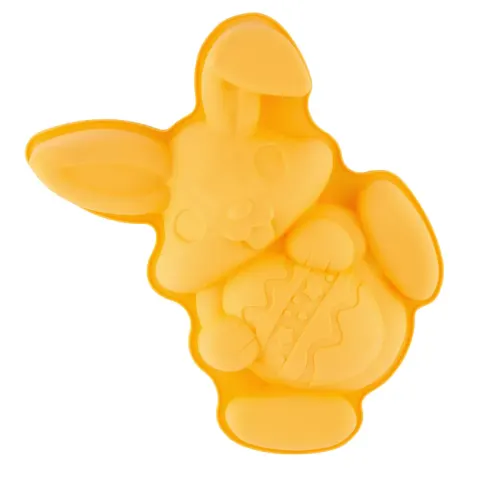 FORMA SILIKONOWA DO PIECZENIA ZAJĄC 30,5X21,5X5CM ŻÓŁTA
