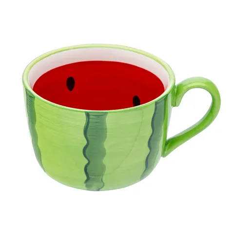 KUBEK TROPICANA CERAMICZNY JUMBO ARBUZ 470 ML KOLOROWY
