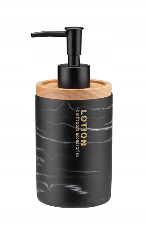 Dozownik do mydła Kadax Colmar czarny marmur 250 ml