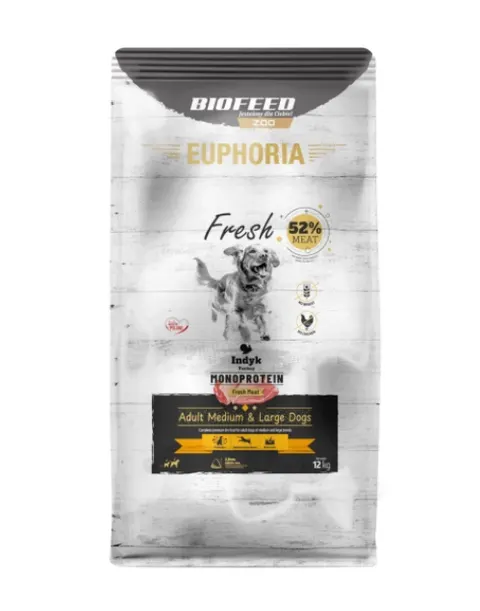 Karma sucha Euphoria Medium & Large Indyk 12 kg