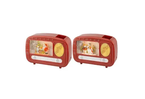Dekoracja świąteczna LED Scenka w radiu 22cm