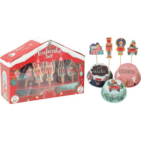 ZESTAW DO BABECZEK 72el. XMAS PAPILOTKI WYKAŁACZKI ŚWIĄTECZNE