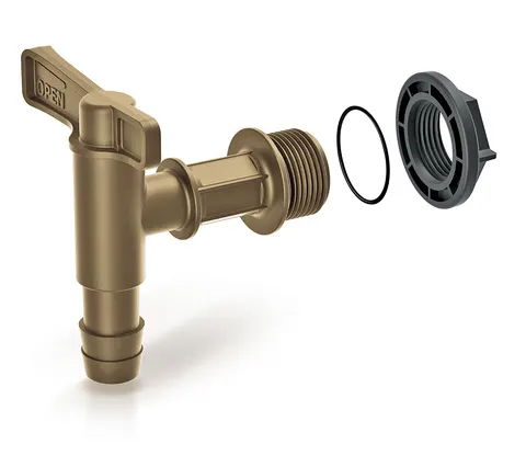 Kranik CANTAP do deszczownic WATERFORM 3/4" - stare złoto