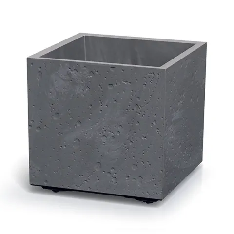 Doniczka Sierra Square Beton Efect 38 cm - antracytowa DSI400E-S433
