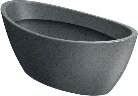 Doniczka ARIA Oval 40 × 20 cm drobny granit