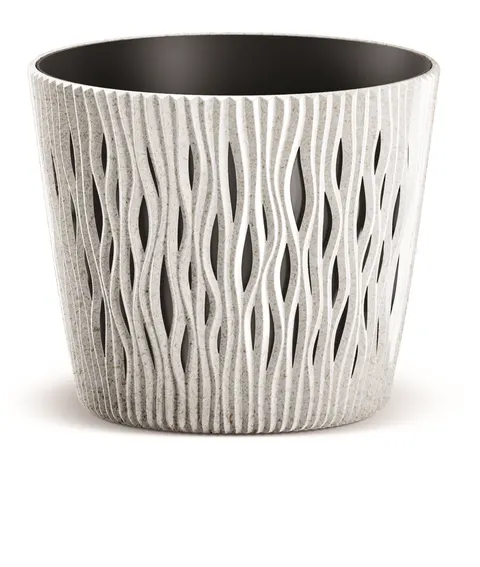 Doniczka Sandy Round ECO Wood 19 cm z wkładem