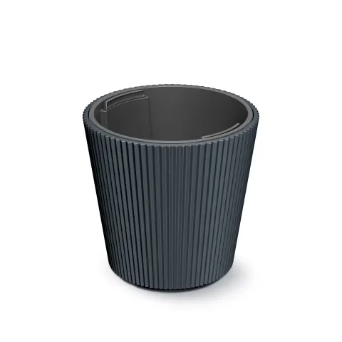Doniczka plastikowa z wkładem Milly antracyt 40cm
