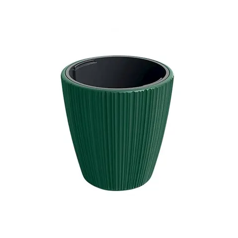 Doniczka z wkładem Oro Round zielona pinia 24 cm