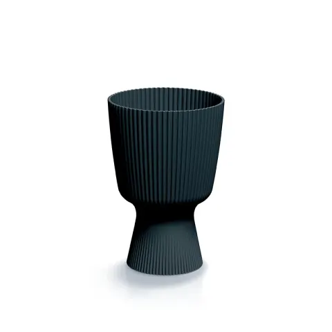Doniczka plastikowa Milly Round antracytowa 15 cm