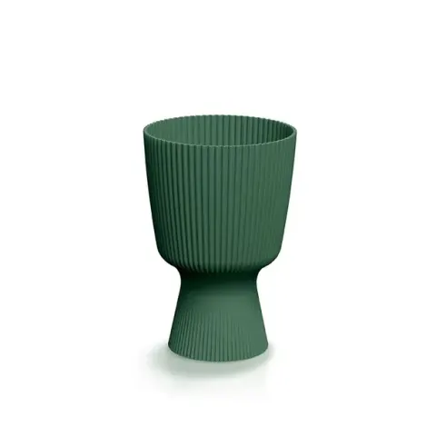 Doniczka plastikowa Milly Round zielona pinia 19 cm
