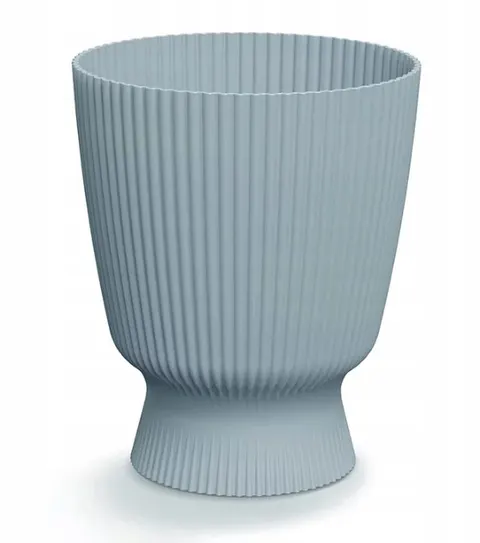 Doniczka plastikowa Milly Round jasny szary 22 cm