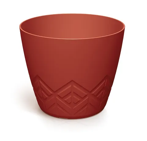 Doniczka plastikowa Areco czerwony retro 14cm
