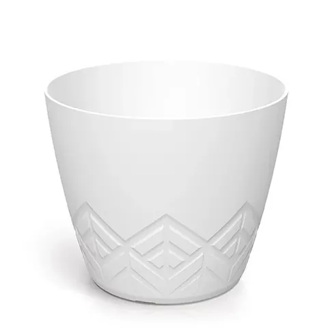 Doniczka plastikowa Areco biała 23,8 cm