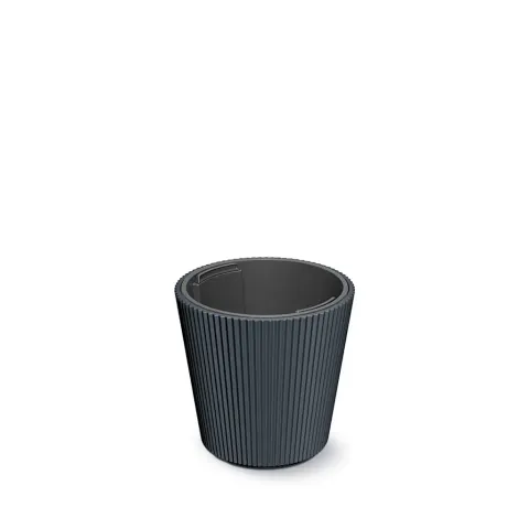 Doniczka plastikowa z wkładem Milly antracyt 35cm