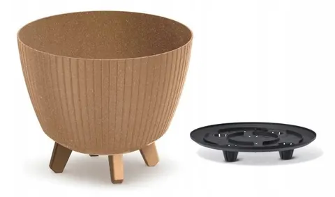 Doniczka plastikowa Lamia Eco wood naturo 28,8 cm