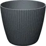Doniczka plastikowa Lamia Round Eco Wood antracyt 20 cm