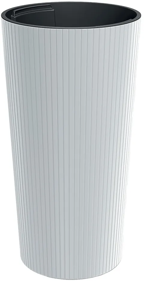 Doniczka plastikowa Lamia Slim biały 38,5 cm