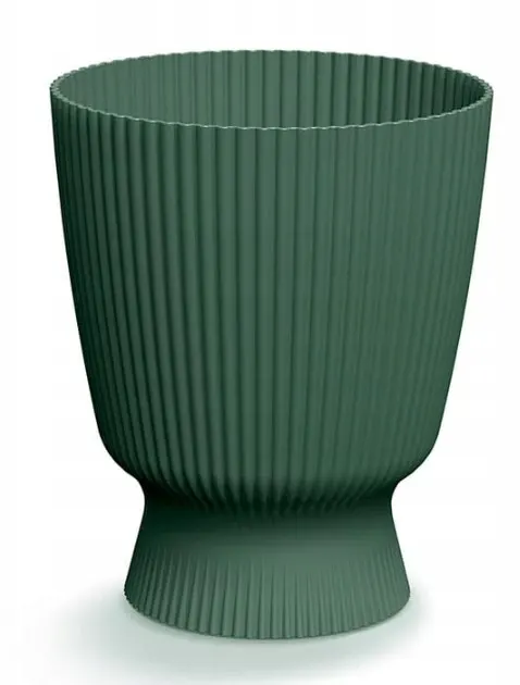 Doniczka plastikowa Milly Round Zielona Pinia 22cm