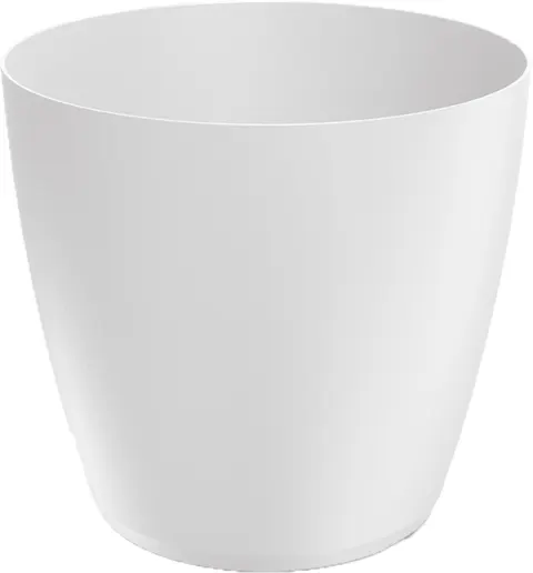 Doniczka osłonka plastikowa cylindryczna Mate biała 24 cm
