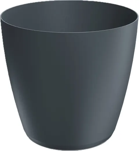 Doniczka osłonka plastikowa cylindryczna Mate węgiel 29,9 cm