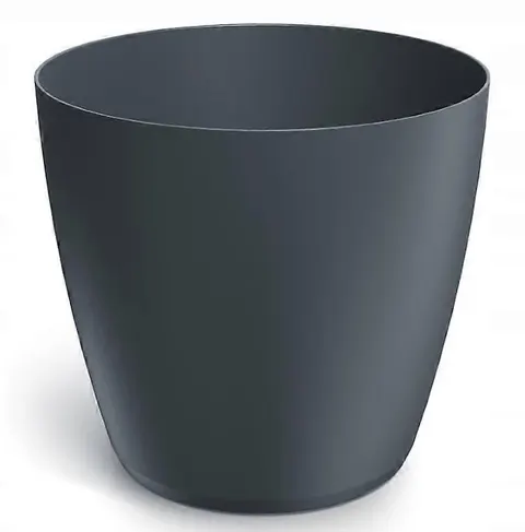 Doniczka osłonka plastikowa cylindryczna Mate antracyt 38,5 cm