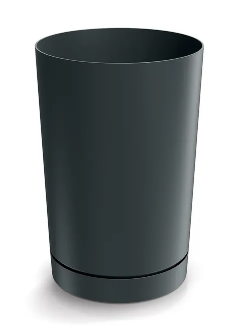Doniczka plastikowa Tubo P ciemny szary 30cm