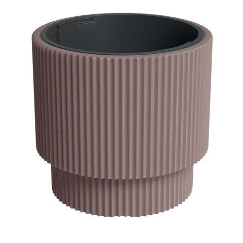 Doniczka plastikowa z wkładem Milly Round marsala 39,5cm