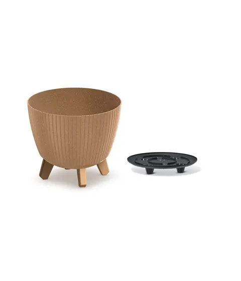 Doniczka plastikowa Lamia Eco wood naturo 23,2 cm